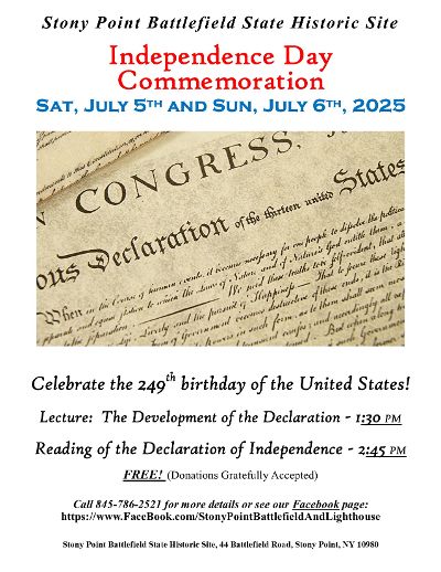 Independence Day Commemoration at Stony Point Battlefield