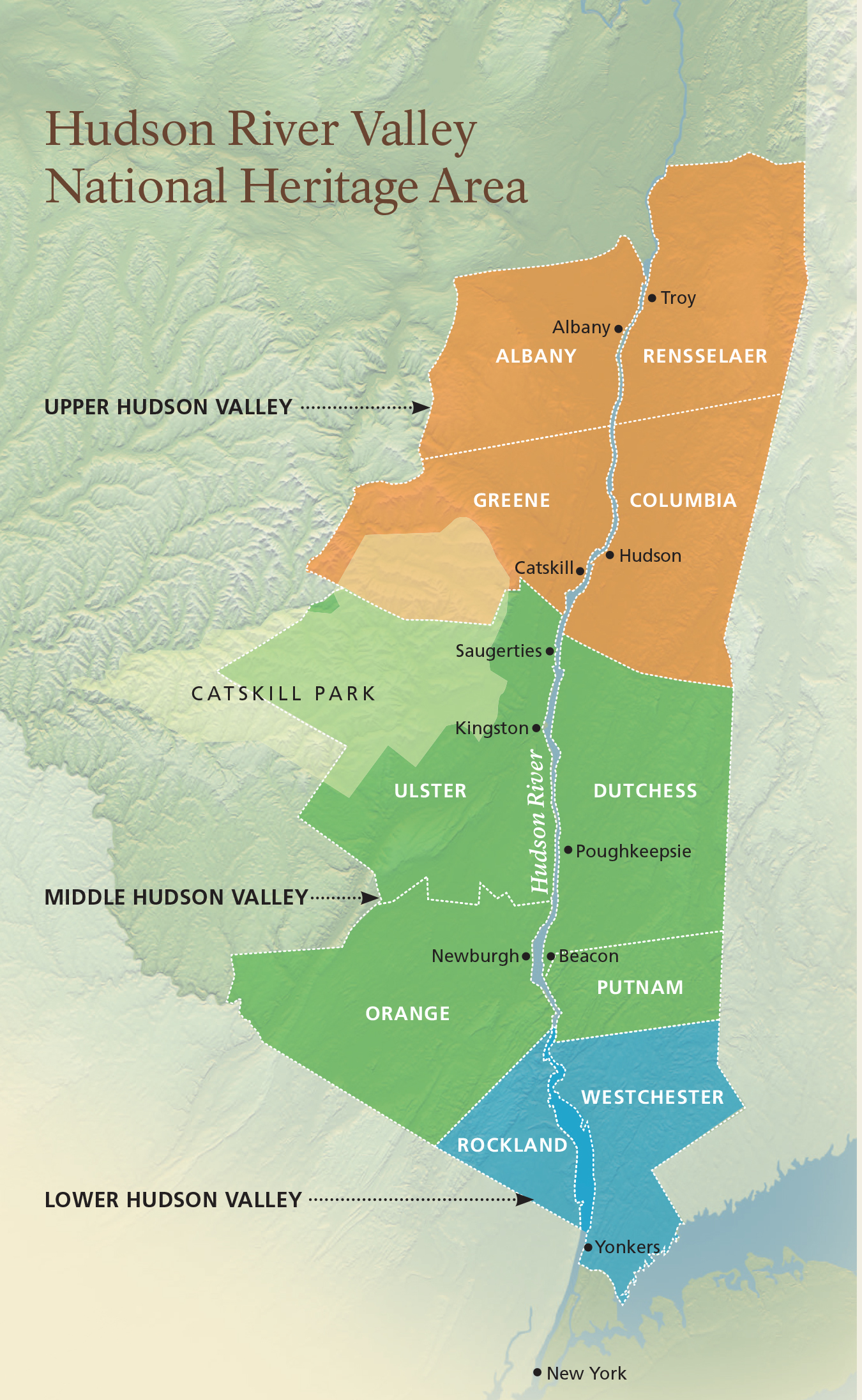 hudson valley new york map Hudson River Valley Regions Hudson River Valley National hudson valley new york map